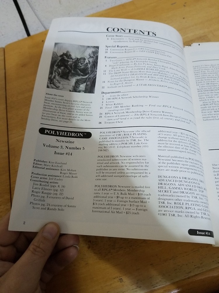 POLYHEDRON MAGAZINE # 14 DUNGEONS & DRAGONS