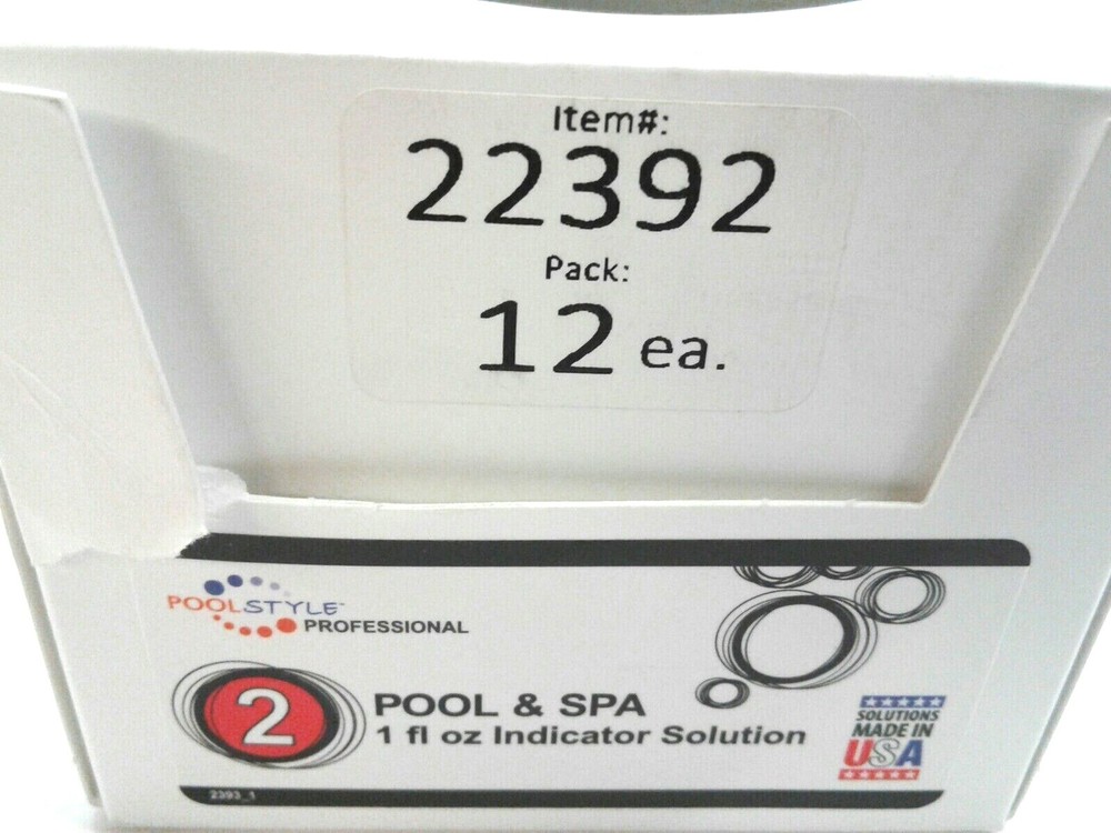 Poolmaster Pro 22392 Test Kit Indicator Solutions #2 Phenol Red 12 Pack 1oz Each