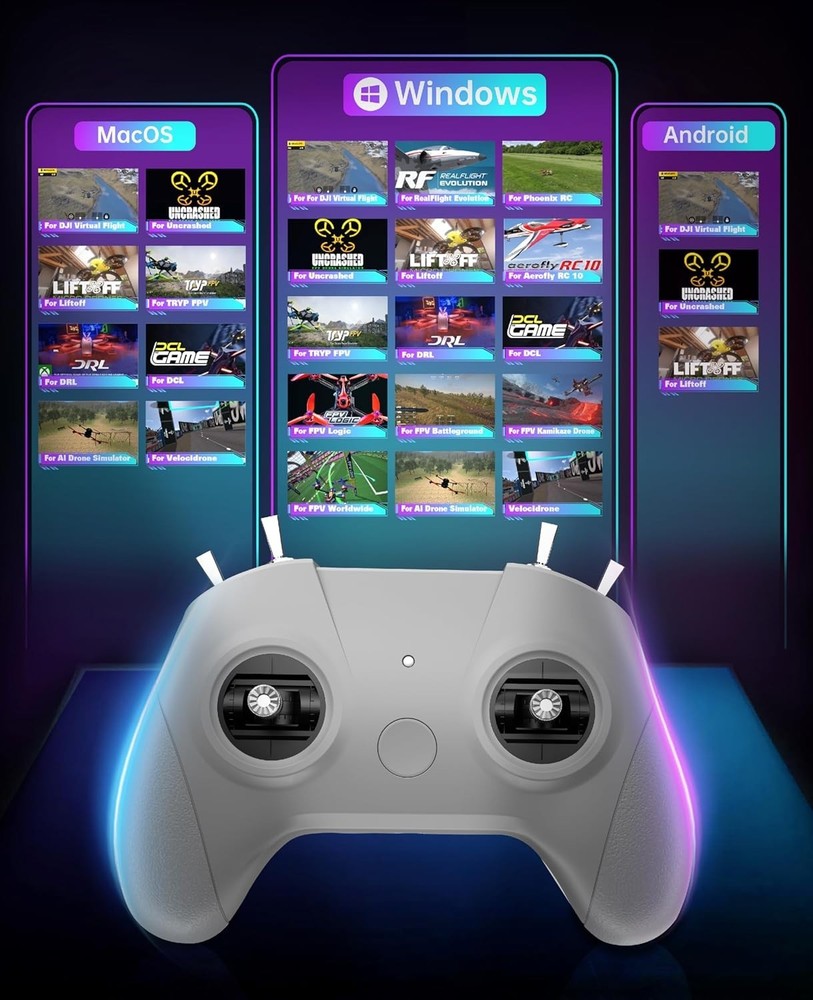 S8 Pro Drone Simulator Controller for FPV Beginner Pilots Training, 8 Channel...