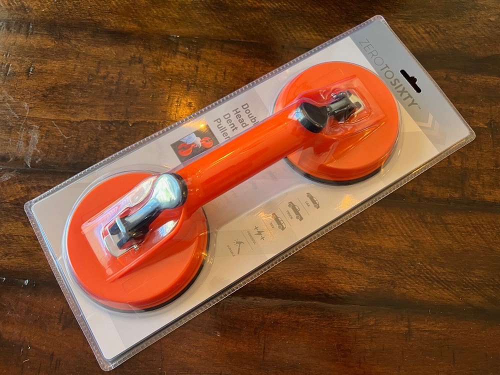 DENT PULLER Double ZERO TO SIXTY Auto Repair Strong Suction Cups Grip Handle NEW