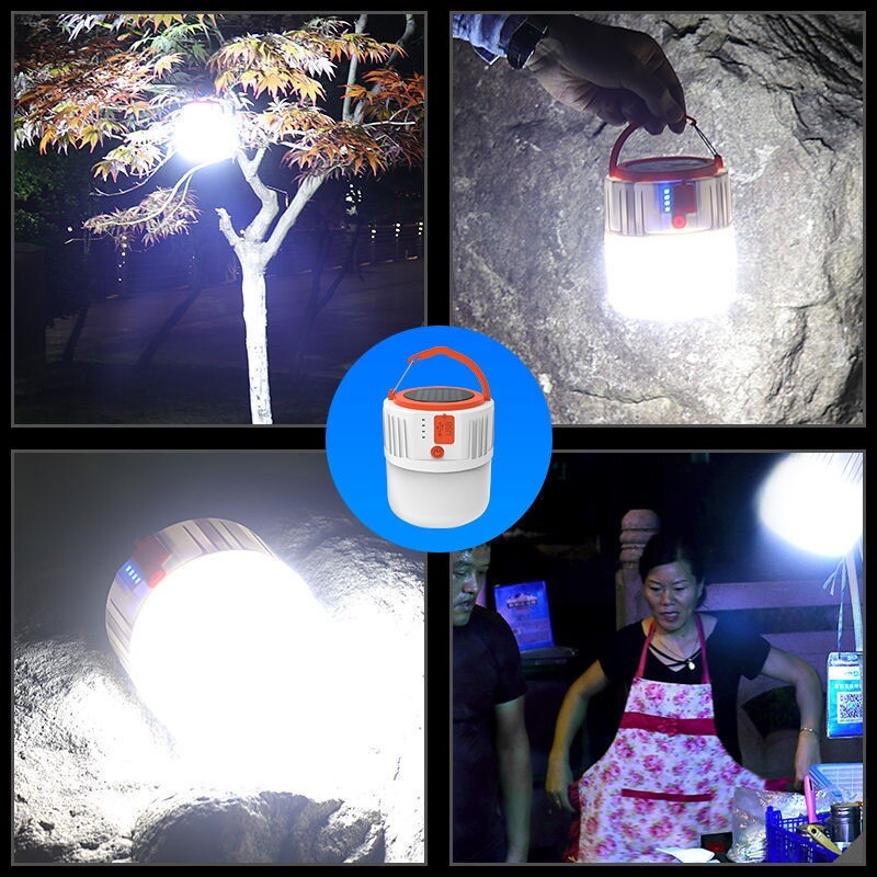 Camping Lantern LED Emergency Portable Light Waterproof Solar Powered remote