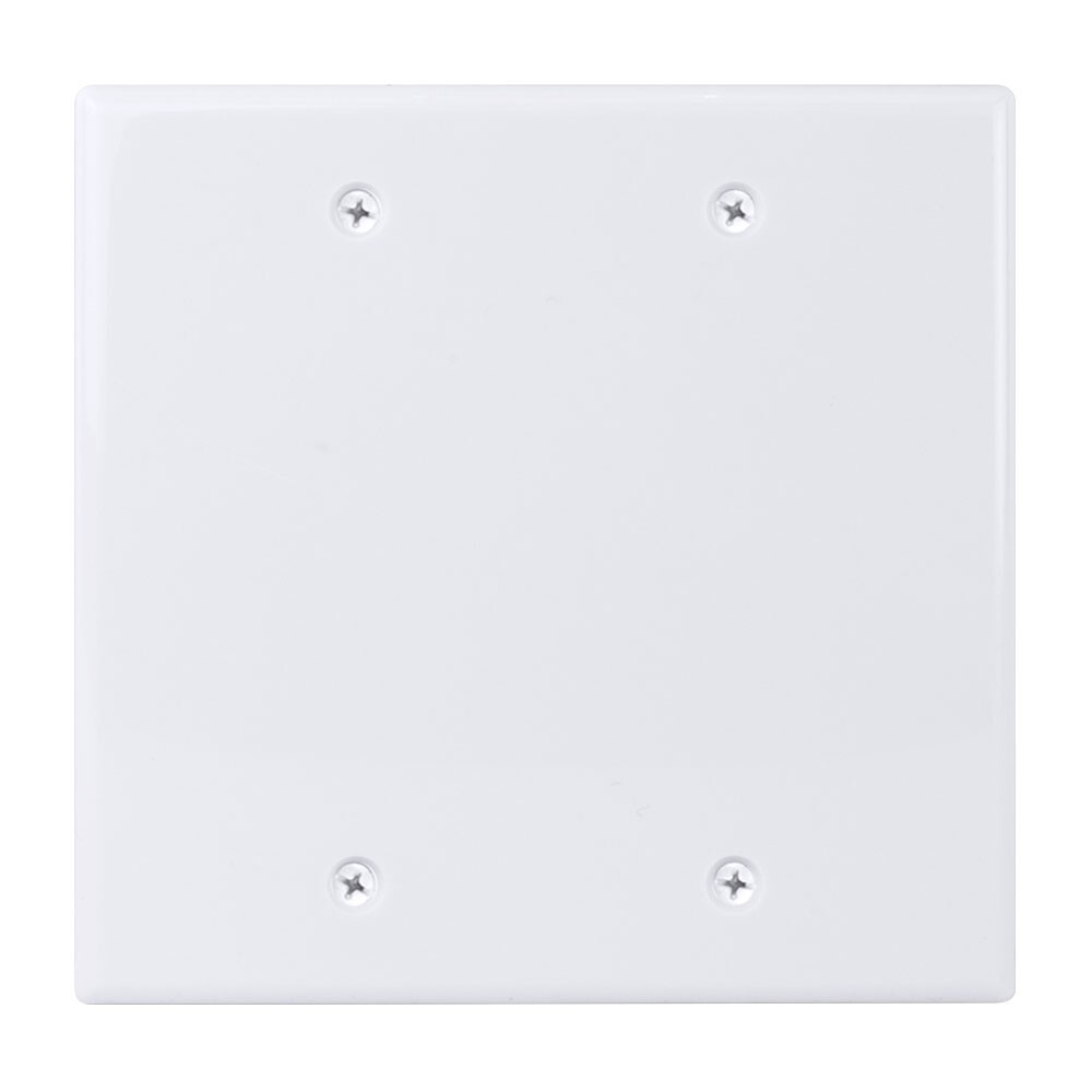 Construct Pro Dual Gang Blank Wall Plate (5-Pack, White)