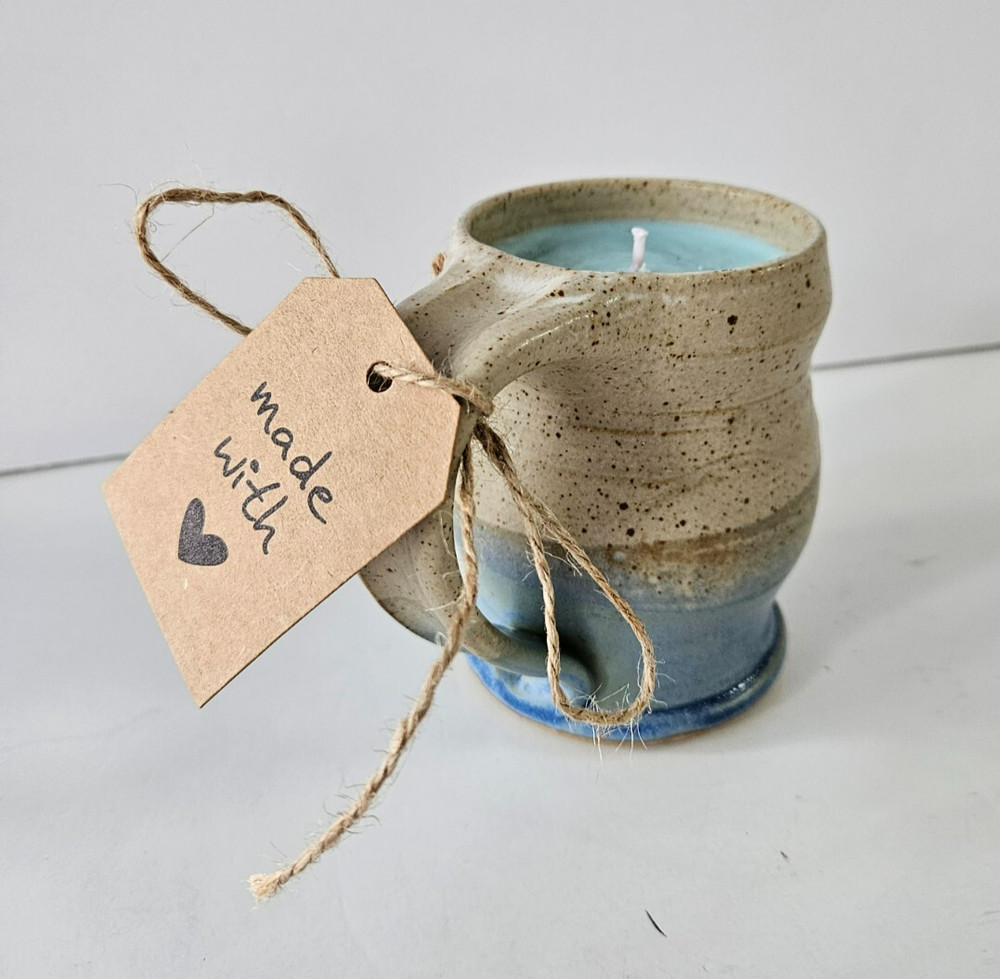 Stoneware Handmade Studio Art Candle