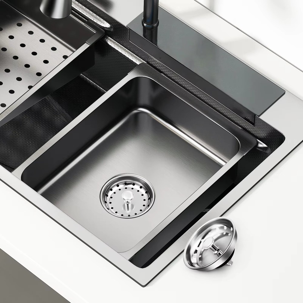 2x Stainless Steel Home Kitchen Sink Drain Stopper Basket Strainer Waste Plug