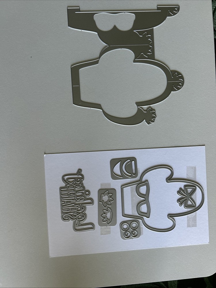 Lot Of 3 Sizzix Thinlits Fold A Long Framelits Step Ups Hearts Cactus Cards
