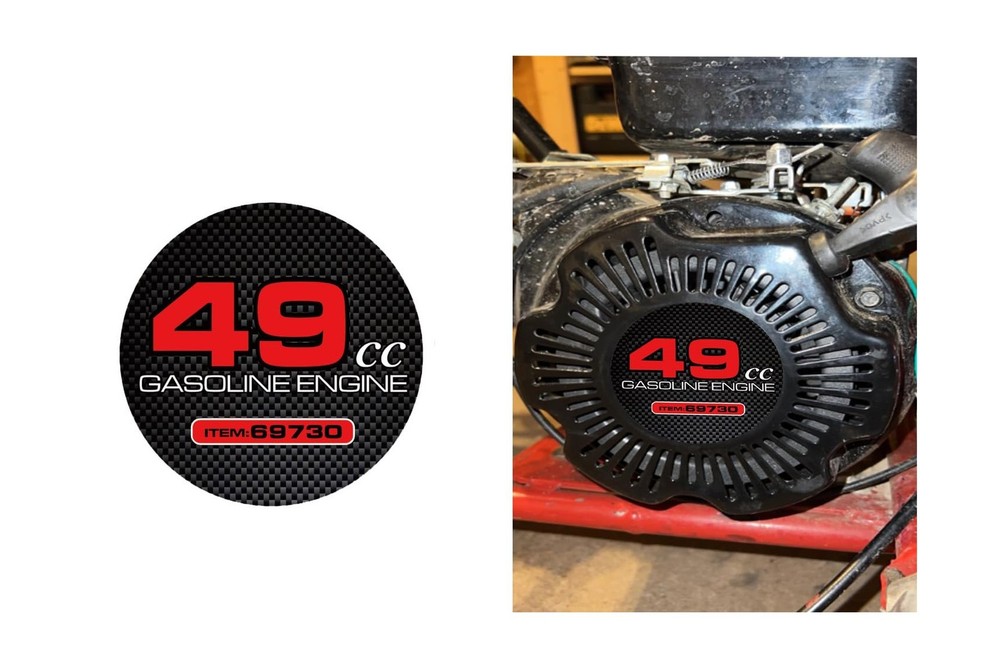 2Pcs 49cc Item 69730 Pull Starter Sticker - for Predator 212 Engine for Colem...