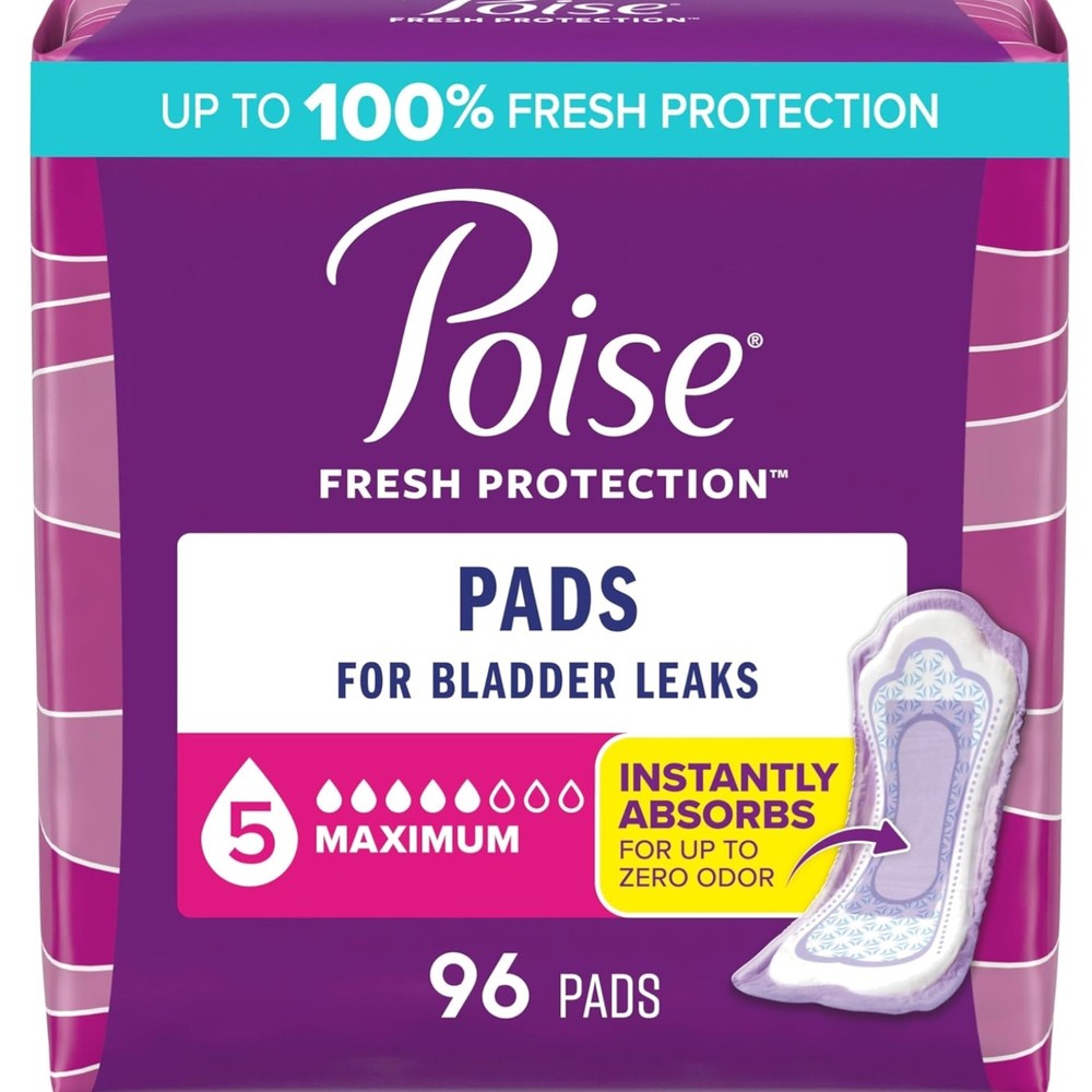 Incontinence & Postpartum Pads for Bladder Leaks, 5 Drop Maximum Absorbency, ...