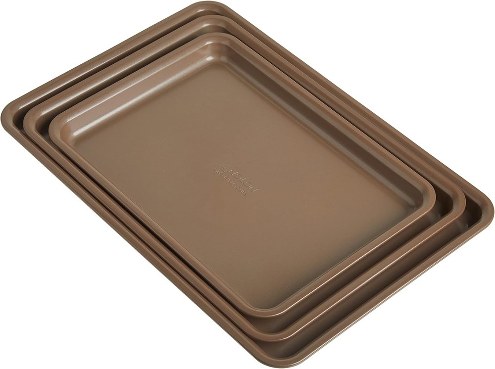 Gourmet Nonstick Bakeware Set W/ Nonstick Cookie Sheets / Baking Sheets 3 Piece