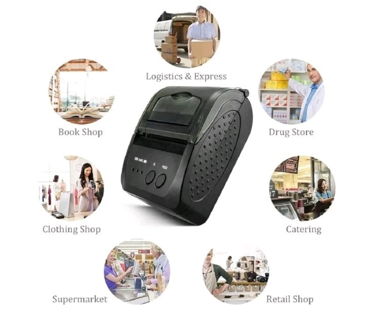 NETUM Bluetooth Receipt Printer, 58mm Mini Thermal POS Printer 58mm, black