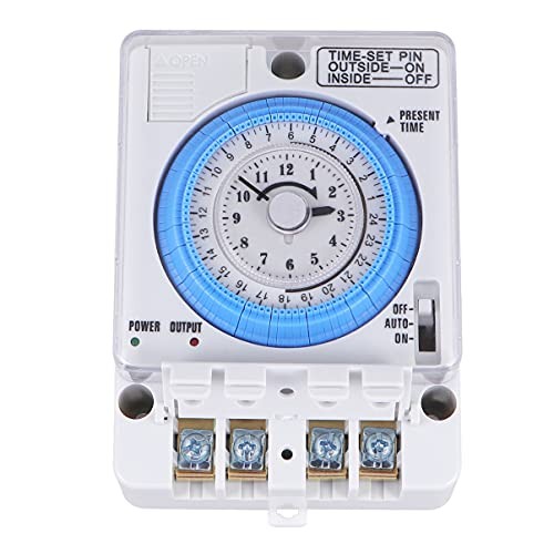 Mechanical Timer Switch for Home Kitchen 48Vac/Dc Wall Countdown Clock Analog