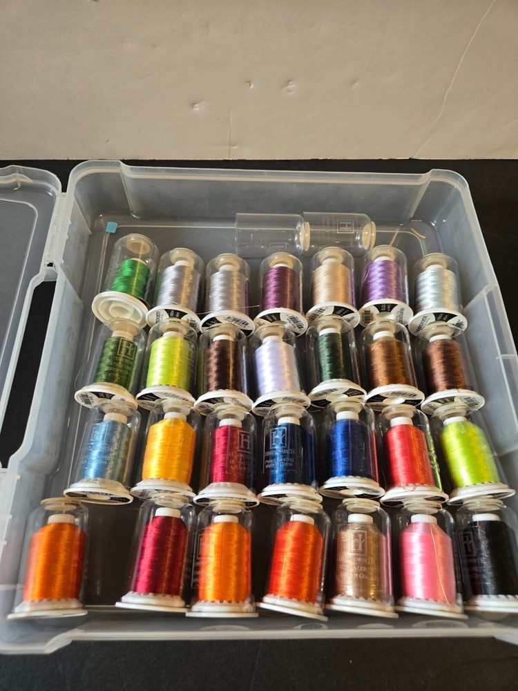 Hemingworth Machine Embroidery Thread Lot/ 28 Spools 1000m 40w