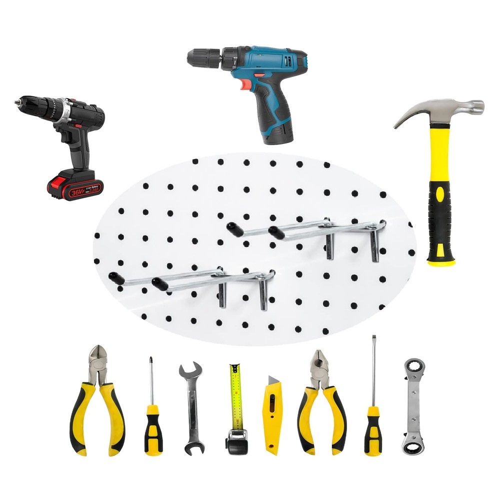 10 Pcs Pegboard Hooks, 6 Inch Peg Board Hooks, Pegboard Pegs Accessories with...