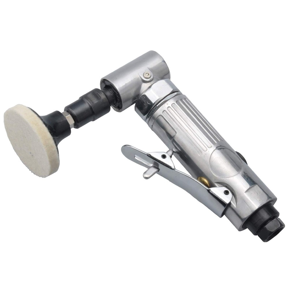 Angle air die grinder 1/4" with 4 pcs 2" roll lock sanding discs, polished co...