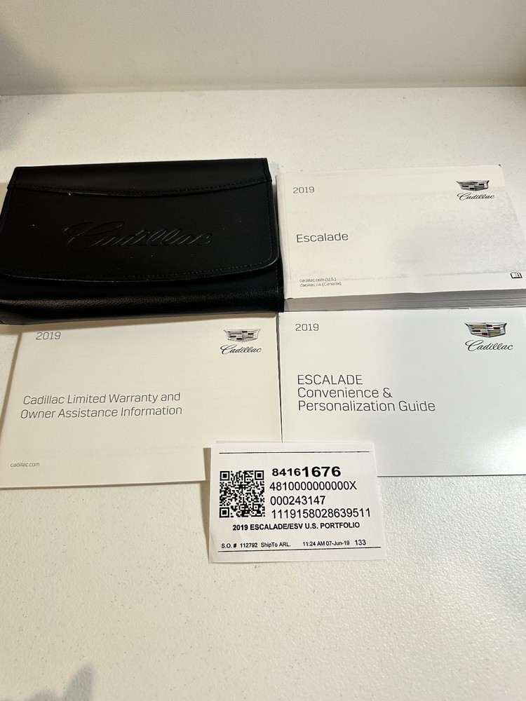 2019 Cadillac Escalade Owner's Manual Set