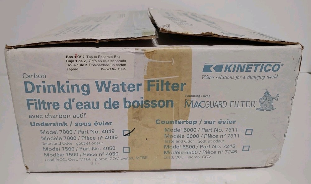 Kinetico Model 7000 Drinking Water Filter Missing Only Tap