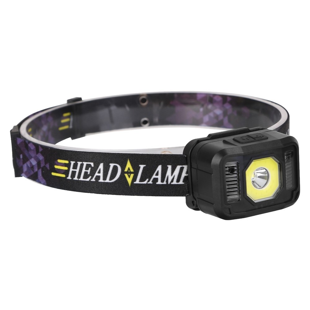 2PCS COB+LED Motion Sensor Headlamp USB Rechargeable Headlight Torch Flashlight