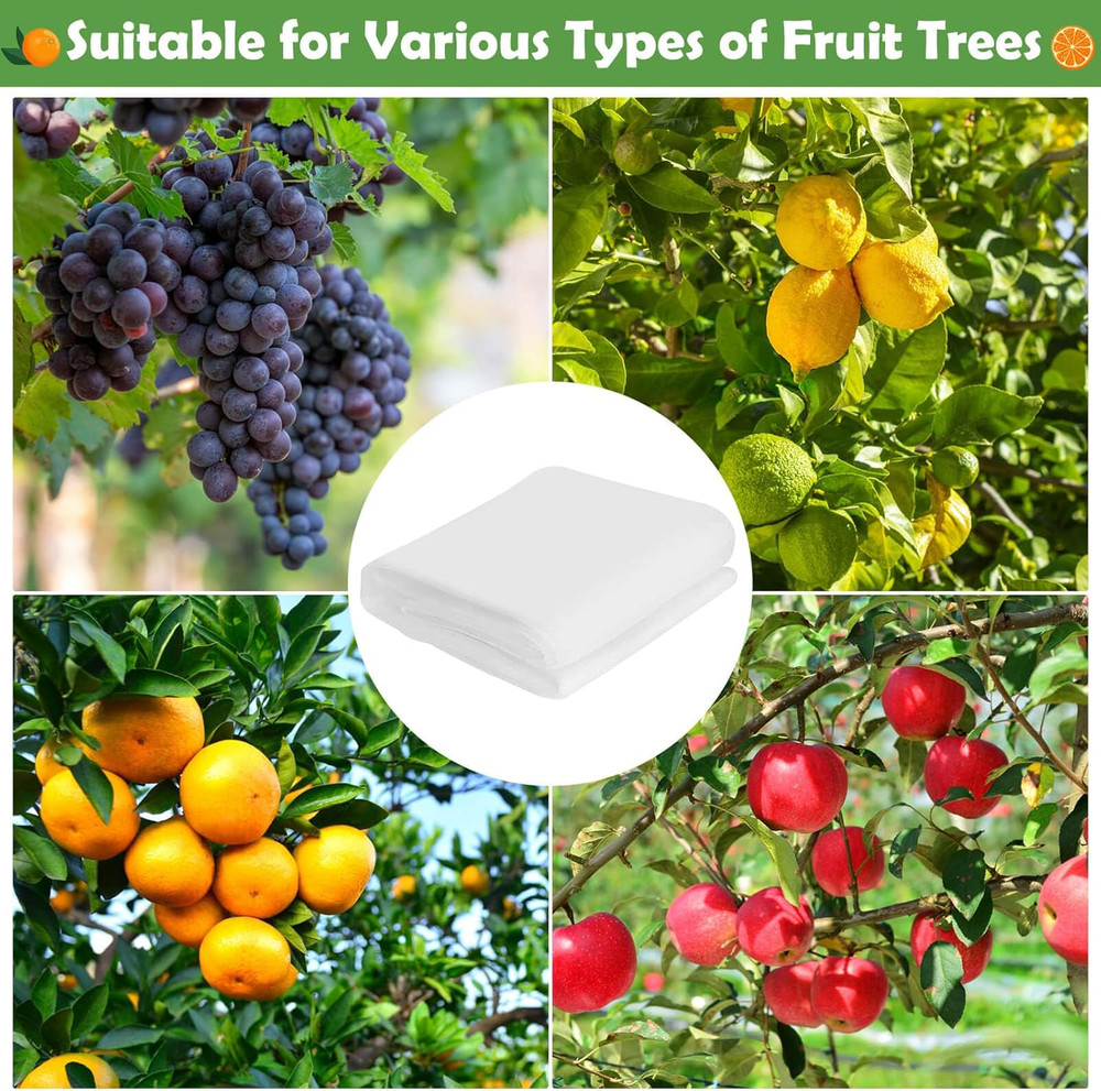 10X10 FT Fruit Trees Netting with Zipper,Large Tree Nets for Fruit Trees with Dr