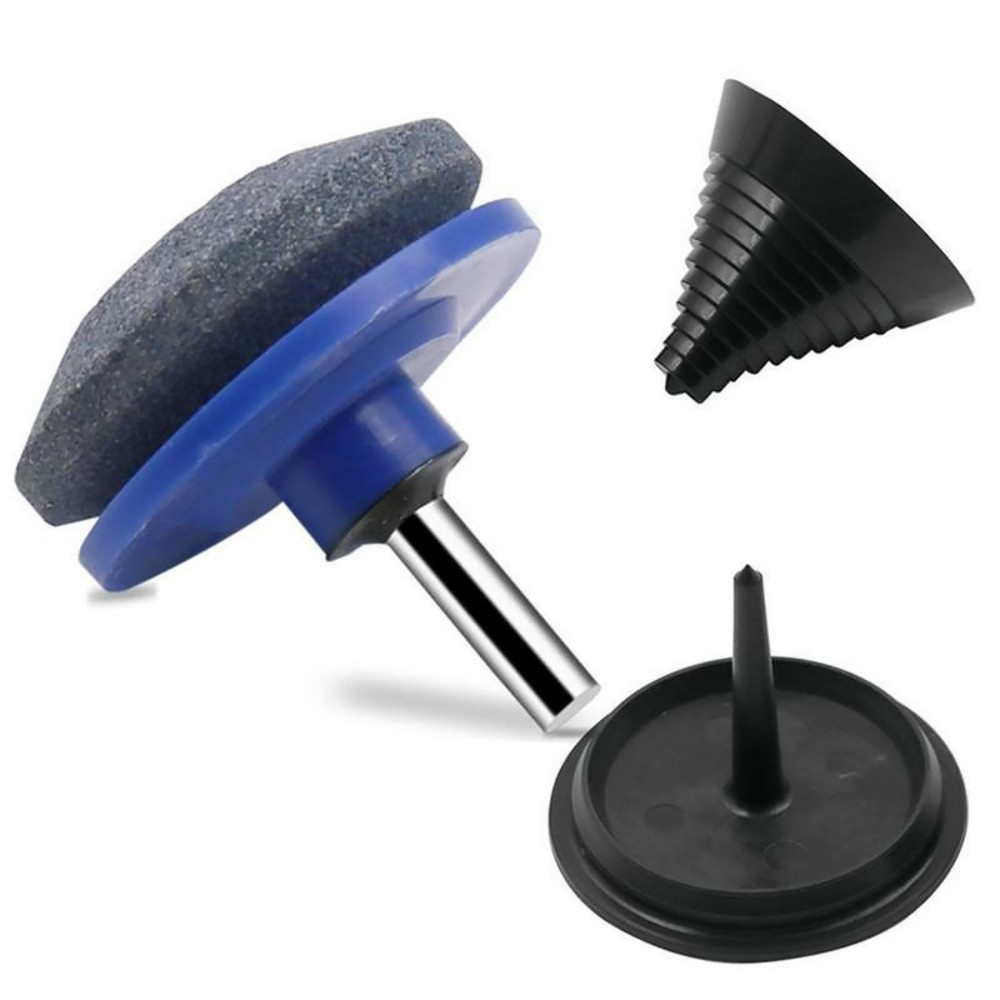 Durable Black Blade Balancer+Lawn Mower Sharpener For Brushcutter Yard Tools N