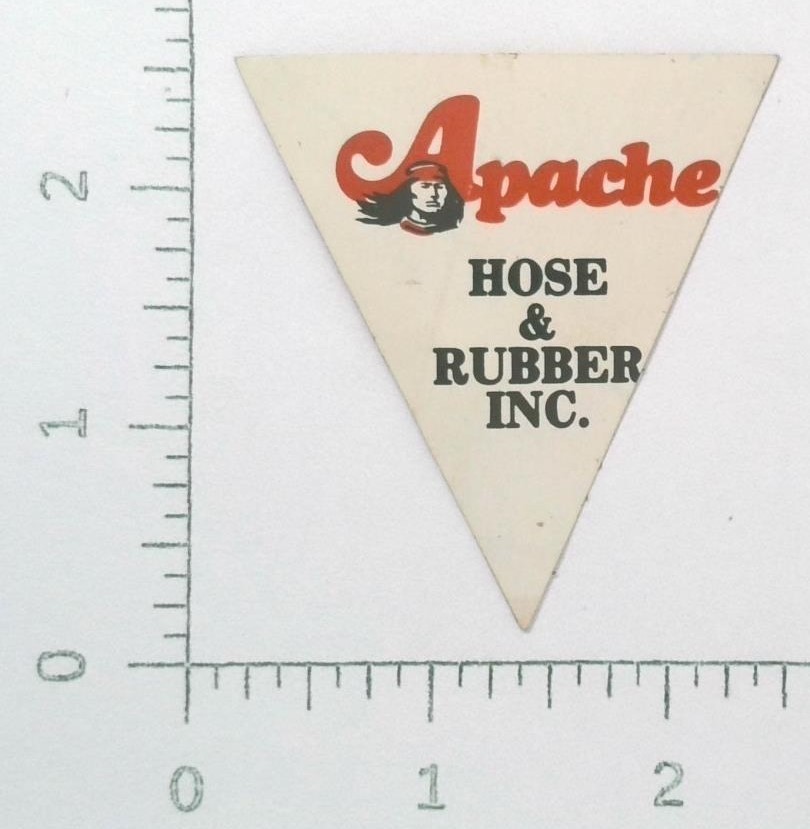 Vintage Apache Hose & Rubber Company Mining Sticker Decal