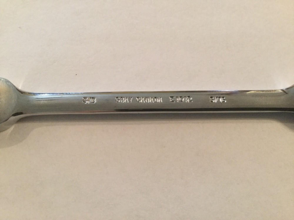 Gray Tools 5/16 inch X 3/8 inch Open End Wrench E1012