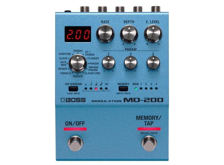 Boss MD-200 Modulation Guitar Effector Pedal Blue Compact Size Simple operation