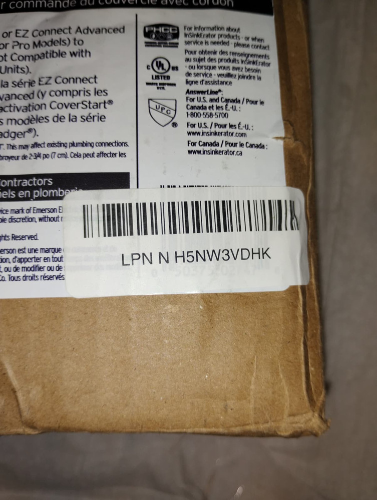 Evolution Cover Control Batch Feed Adaptor Kit with Power Cord for InSinkErator