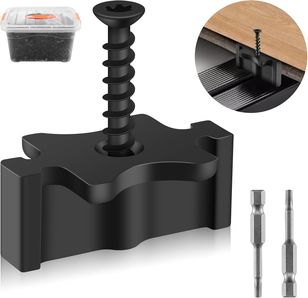 1000 Pack Hidden Deck Fasteners for Composite Decking Board, Composite Decking C