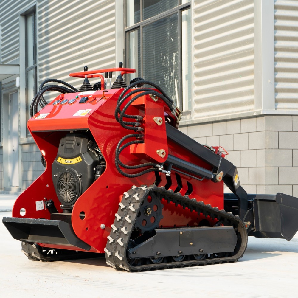 Upgraded Mini Skid Steer Tracked Loader 23HP Engine 3-Pumps Free Ship Unloading