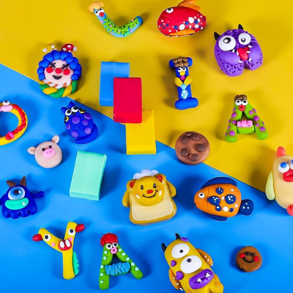 Versatile 50-Piece Polymer Clay Kit - Safe Modeling Clay for Imaginative Play
