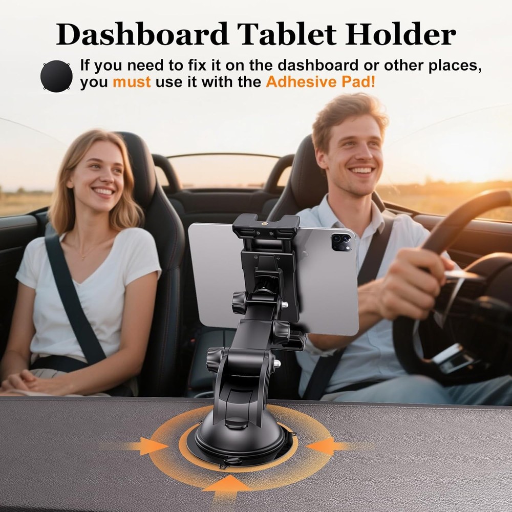 OHLPRO Tablet Holder for Car Dashboard [Suction Cup Mount] Windshield Black