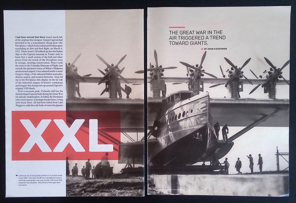 1920's '30's Super-Sized Airplane History Info Article "XXL"