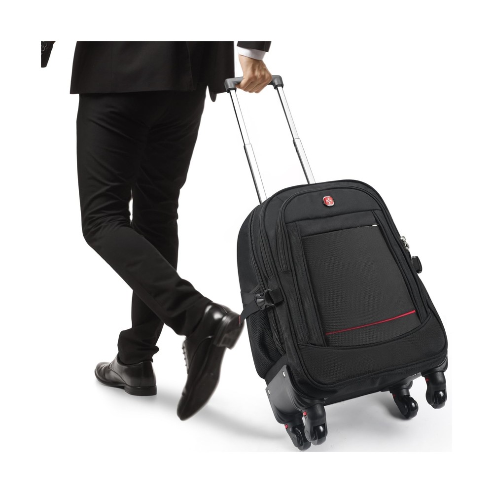 Rolling Backpack with 4 Extra Wheels - Water-Resistant, Airline Approved Unde...