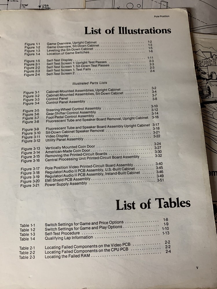 Missing cover 3rd printing POLE POSITION SET ATARI arcade game manual