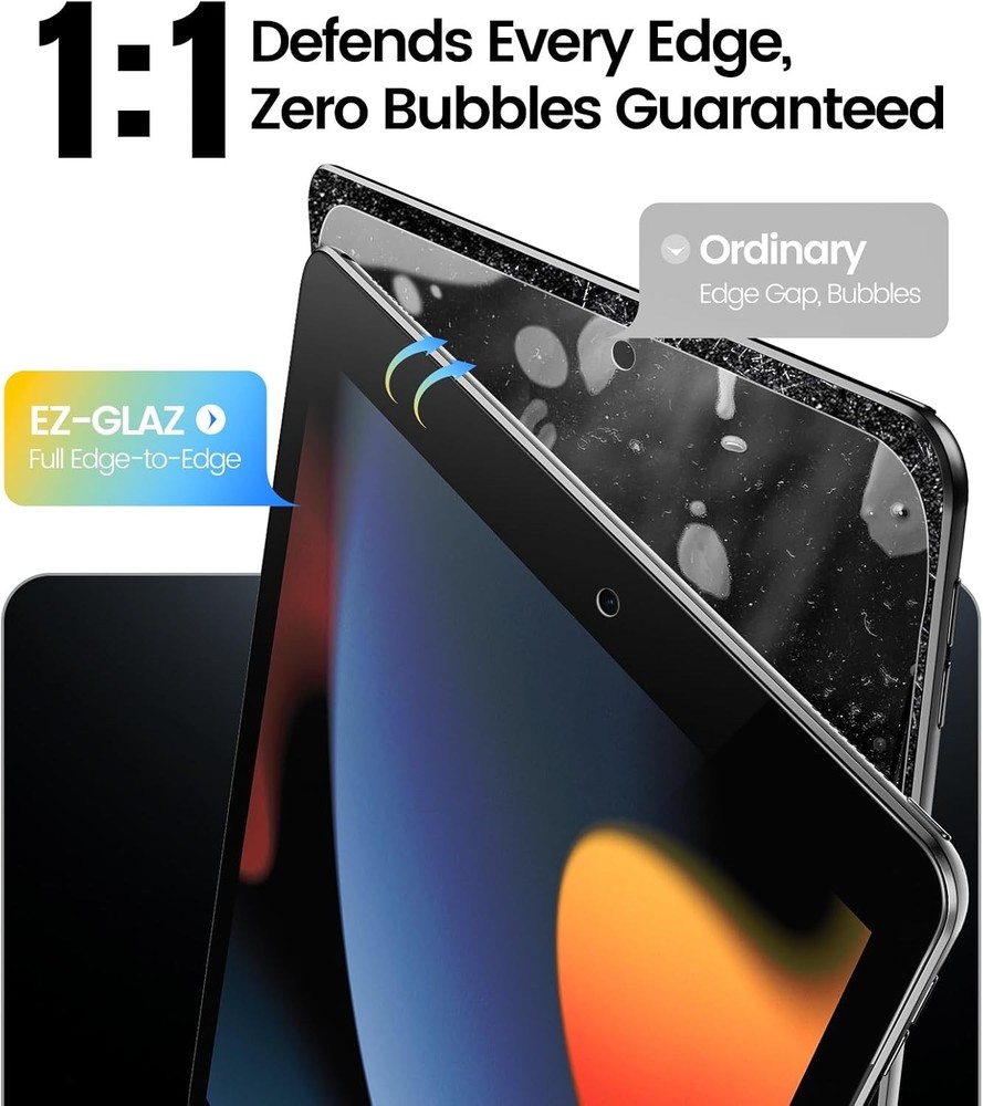 EZ-GLAZ-2 Pack for iPad 10.2" Screen Protector 9th 8th 7thGen - Installation Box