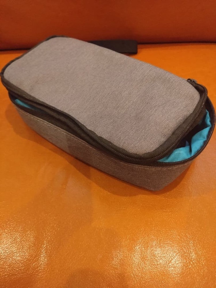 SANDMAR SUPPLY Storage Case, Medium, Gray / Turquoise