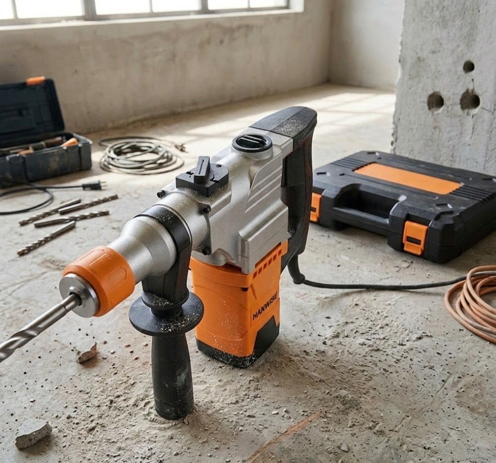 110v rotary hammer drill With Concrete Busting Setting Includes Bits