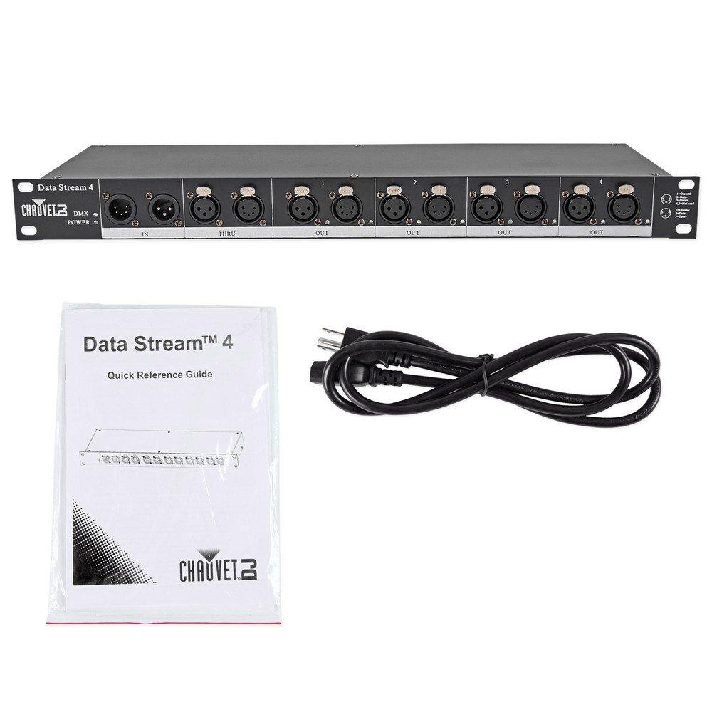 Chauvet DJ Data Stream 4 Datastream 1 - 4 Optical Splitter+Bluetooth Speaker