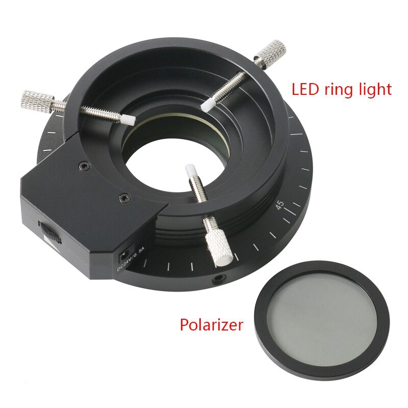 Adjustable Microscope Ring Polarizer Light Source 120pcs LED Dia. 62mm Polarizer