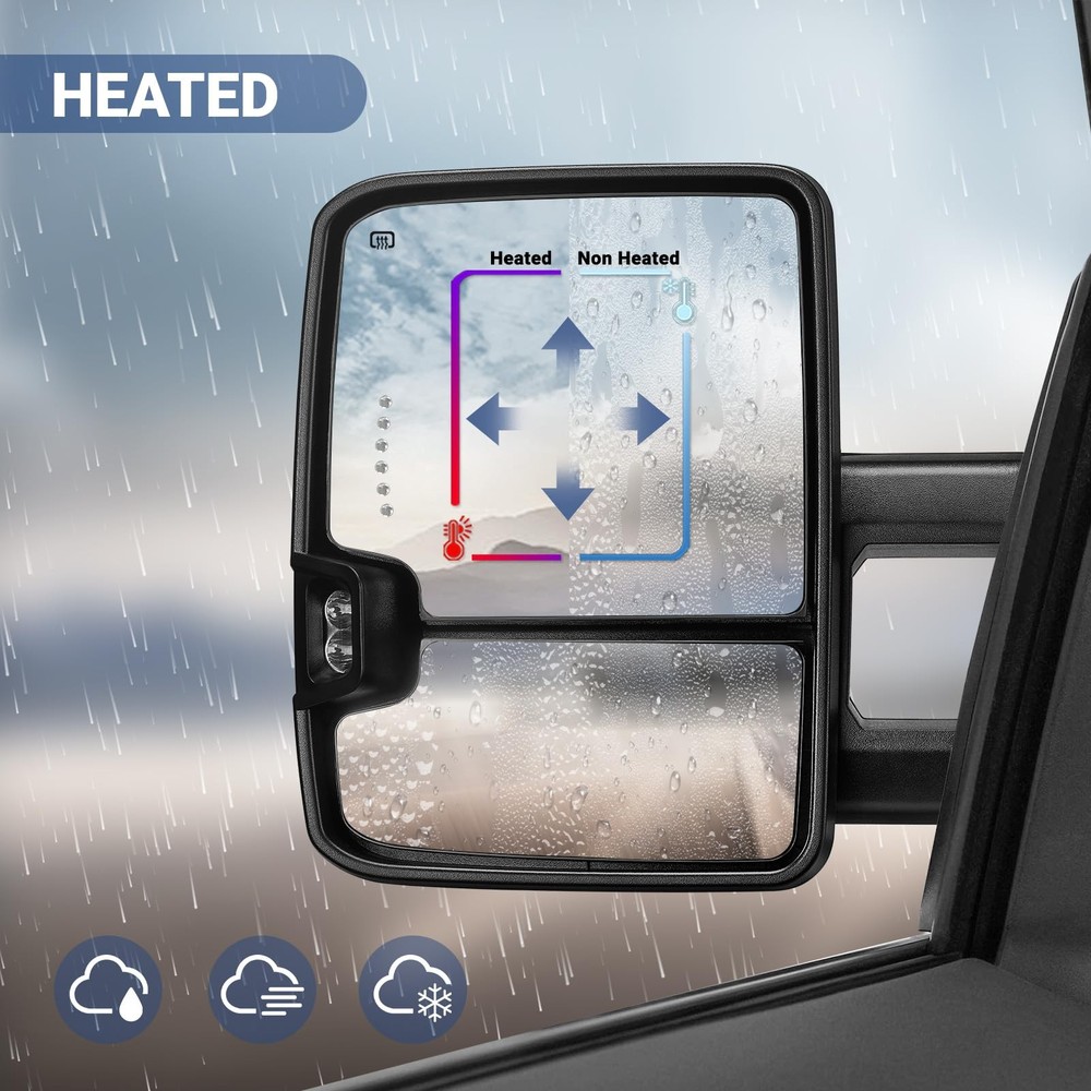 Switchback Towing Mirror for Silverado Sierra - SWITCHBACK, Unpainted