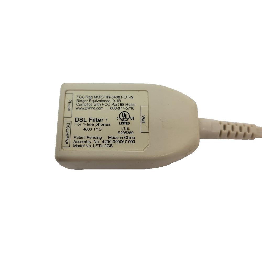 Wire DSL Filter for Phone Model LFT4-2GB