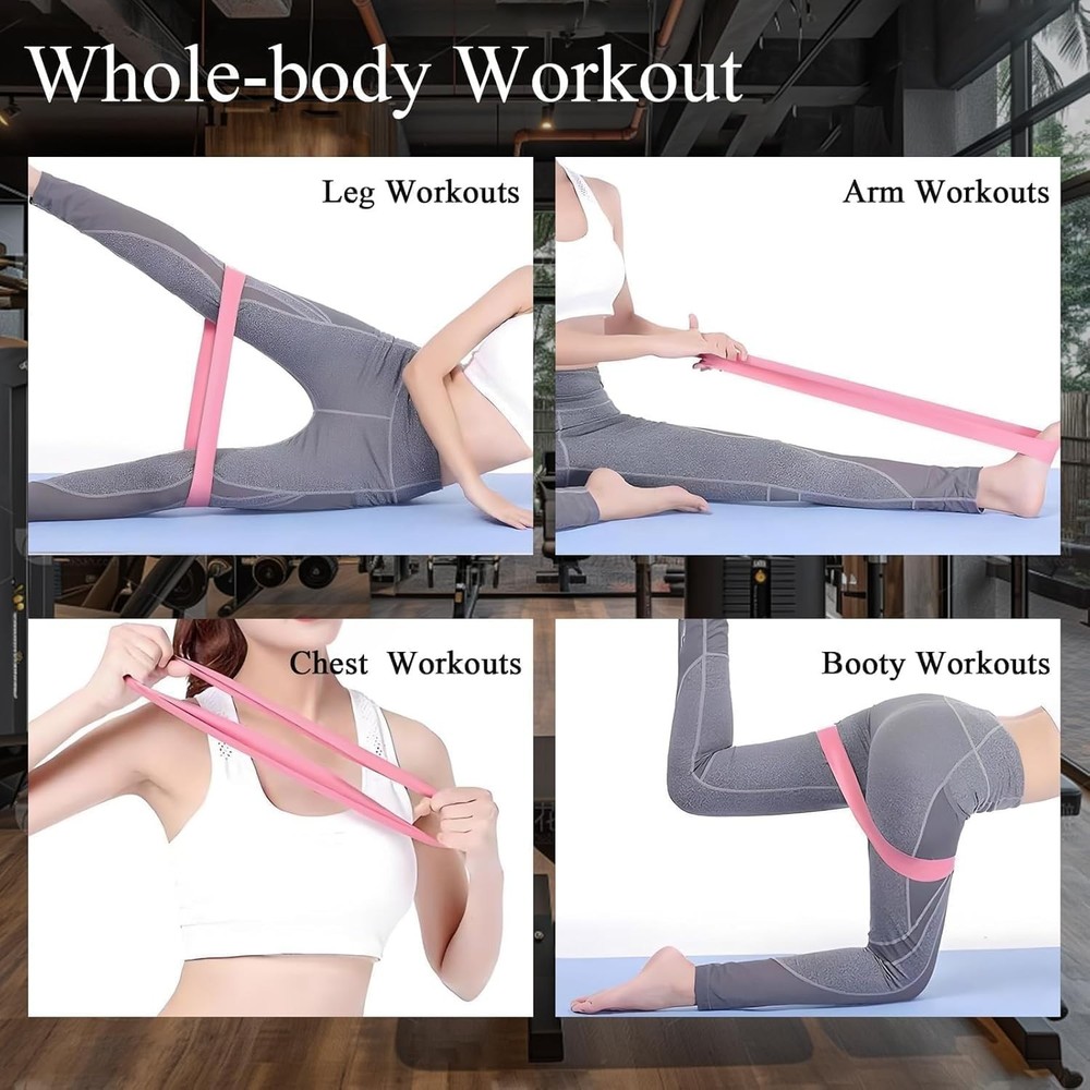 Adjustable Resistance Bands for Light Strength Training & Stretching - 5-Pack