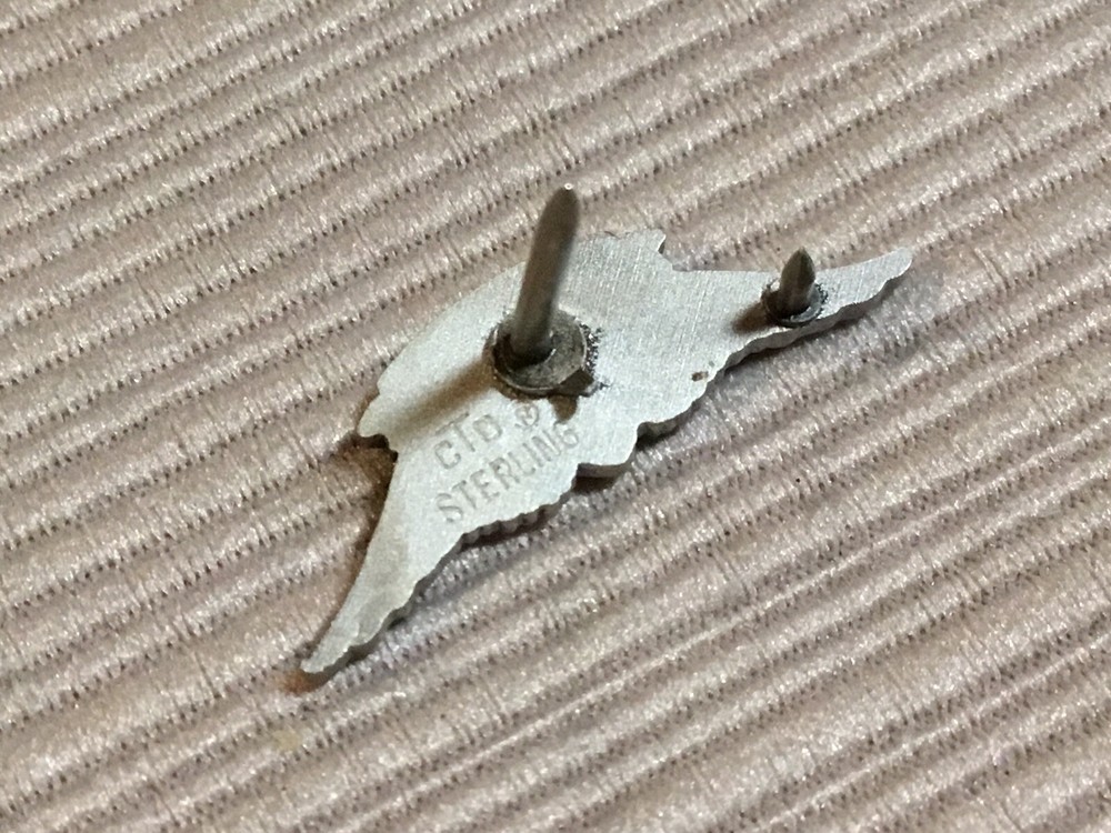 AOPA Command Pilot Sterling Silver Wings Lapel Pin