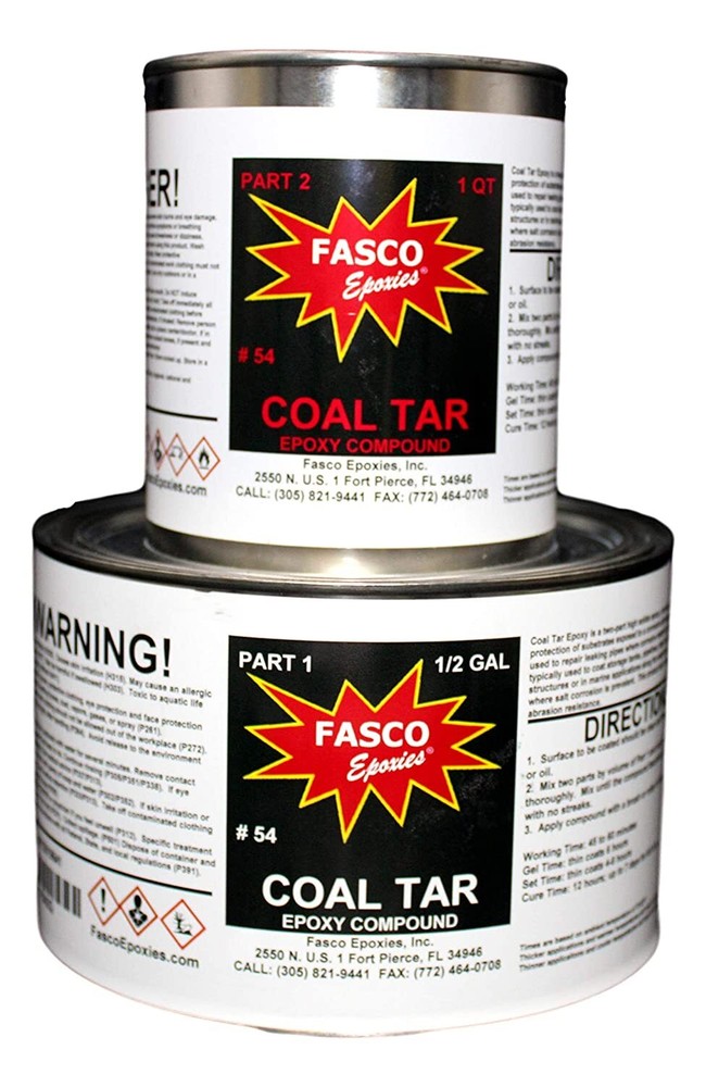 Fasco #54, Coal Tar Epoxy Kit, 3 Quart Size