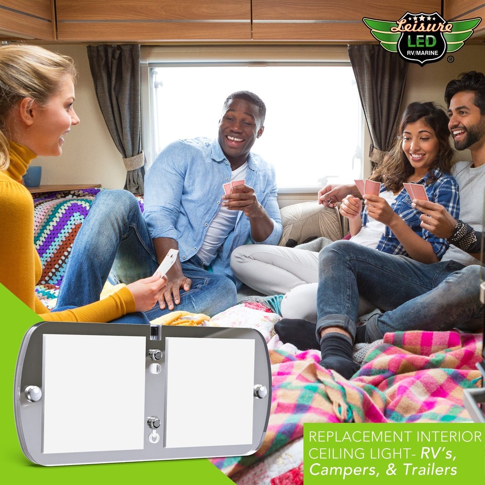 12V RV LED Ceiling Dome Multi Color Dimmable Slim Surface Mount Light for Camper