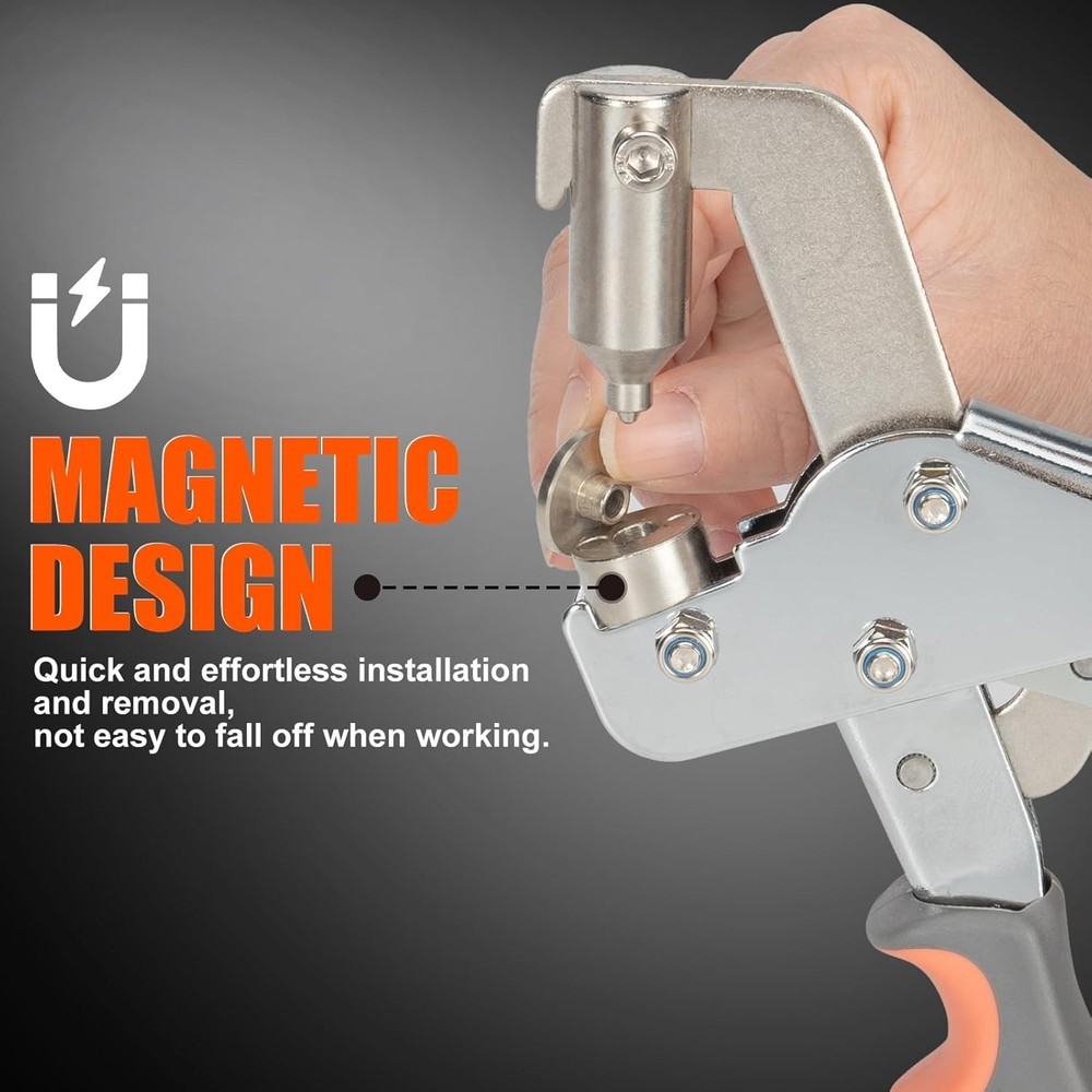 Heavy Duty Snap Fastener Tool with Case, Button Snap Replacement Kit Snap Too...