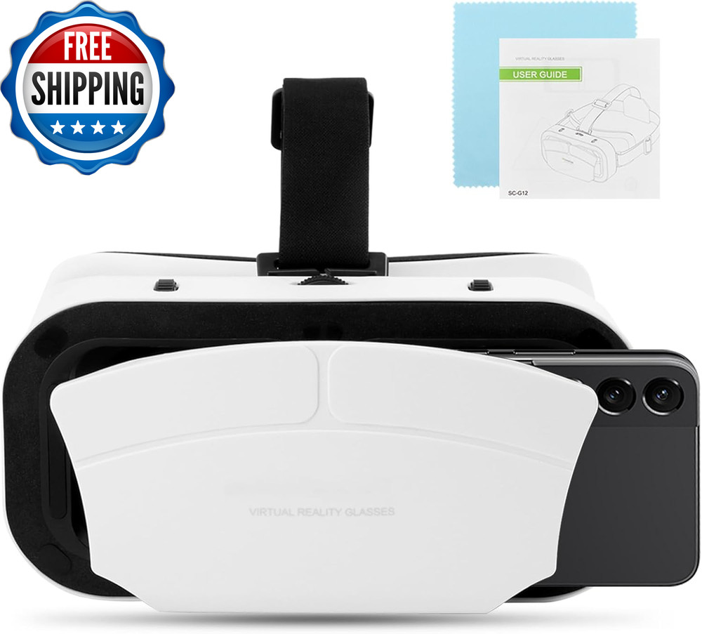 Virtual Reality Goggles, 3D VR Glasses Adjustable VR Virtual Reality Headset wit