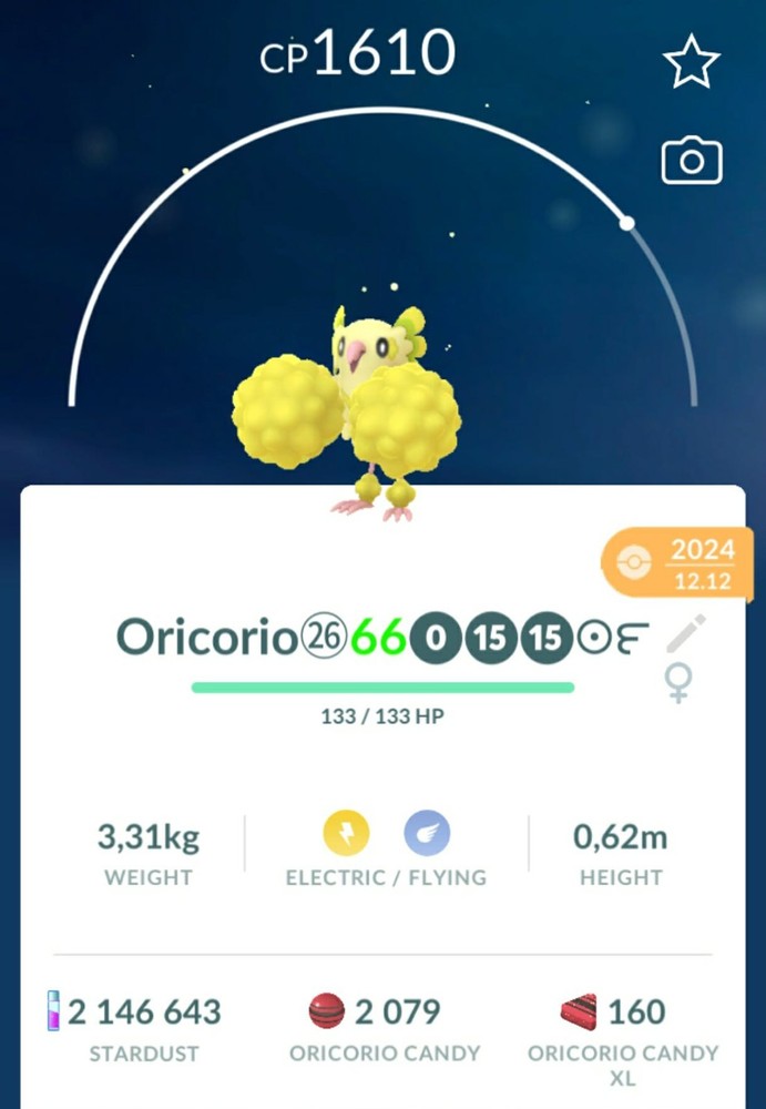 ✨Oricorio ALL FORMS AVALIABLE ✨pokemon go✨