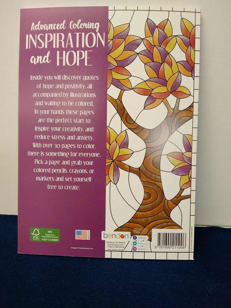 Bendon Advanced Coloring Inspiration and Hope Book