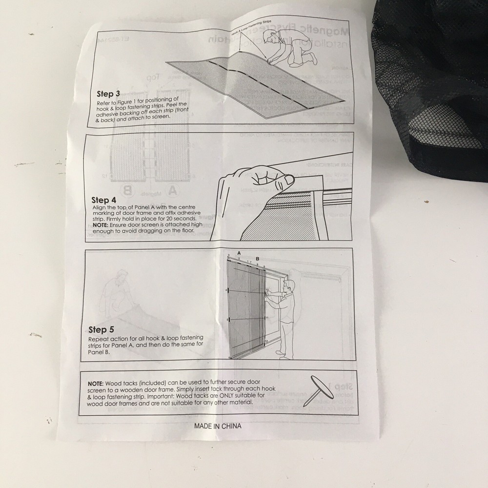 Magnetic Fly Screen Curtain Bug Mosquito Net Black Mesh Protective Barrier Look!