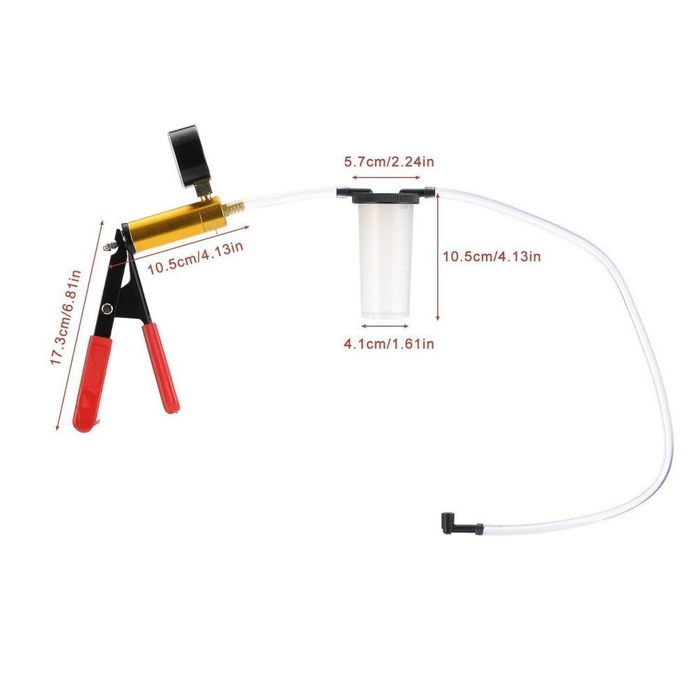 Hand Held Vacuum Pressure Pump Tester Set Brake Fluid Bleeder Bleeding Kit + Box